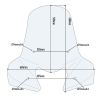 308A plexi GIVI čiré Honda SH 300i (07-14), Vision 110 (11-18) vxš=520x665 mm